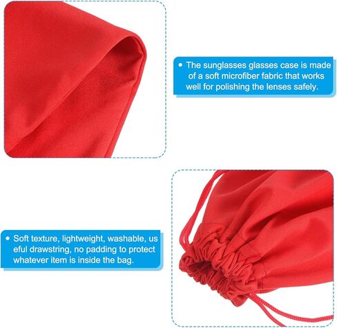 حقيبة نظارات التزلج من PATIKIL مصنوعة من الألياف الدقيقة لنظارات الثلج وحقيبة تخزين ناعمة وحقيبة برباط in Kuwait