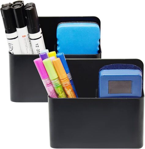 Simetufy 1 Pack Magnetic Dry Erase Marker Holder, Whiteboard Marker Holder, Magnetic Marker Holder, Magnetic Pen Holder for Whiteboards, Fridge, Lockers, White in Saudi Arabia