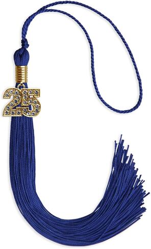 Endea Graduation Single Color Tassel with Gold Bling Charm (Royal Blue, 2025) in Kuwait