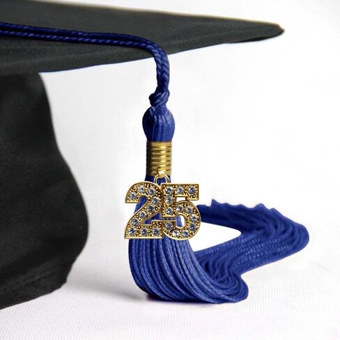 Endea Graduation Single Color Tassel with Gold Bling Charm (Royal Blue, 2025) in Kuwait
