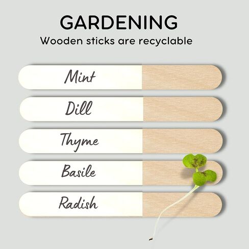 200PCS Wooden Sticks for Crafts – 8 Inch Wooden Sticks for Crafting Jumbo Craft Sticks Bulk for DIY Crafts Jumbo Popsicle Sticks for Crafts Wooden Wax Sticks in Saudi Arabia