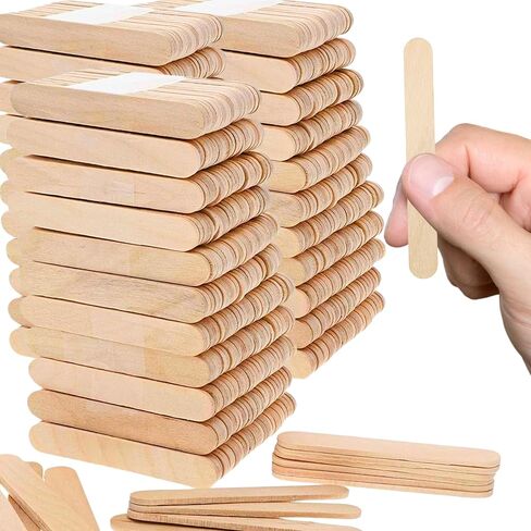 200PCS Wooden Sticks for Crafts – 8 Inch Wooden Sticks for Crafting Jumbo Craft Sticks Bulk for DIY Crafts Jumbo Popsicle Sticks for Crafts Wooden Wax Sticks in Saudi Arabia