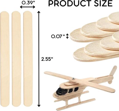 200PCS Wooden Sticks for Crafts – 8 Inch Wooden Sticks for Crafting Jumbo Craft Sticks Bulk for DIY Crafts Jumbo Popsicle Sticks for Crafts Wooden Wax Sticks in Saudi Arabia