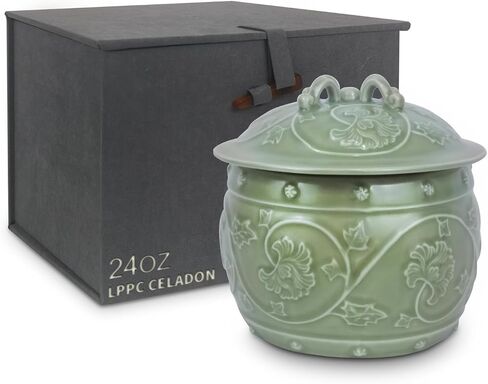 Yue kiln Glaze Twining Flowers صندوق تخزين وعاء الشاي، حامل أكياس الشاي، شاي الحيوانات الأليفة، إكسسوارات الشاي، تخزين الشاي، مجموعة الشاي الصيني، جرة سيراميك، جرة زنجبيل سيراميك in Saudi Arabia