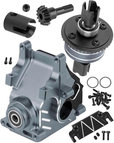 RC Aluminum Gearbox Case & 42T Differential w/15T Main Gear Upgrades Part for 1/8 Kraton/Outcast/Typhon/Notorious 6s BLX 1/7 Infraction/Felony/Mojave 6s BLX Limitless,Red in Saudi Arabia