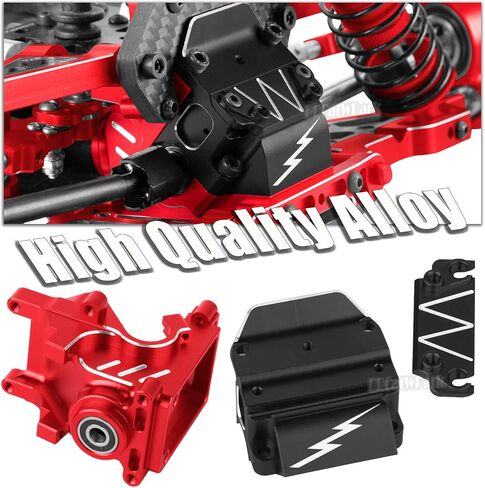 RC Aluminum Gearbox Case & 42T Differential w/15T Main Gear Upgrades Part for 1/8 Kraton/Outcast/Typhon/Notorious 6s BLX 1/7 Infraction/Felony/Mojave 6s BLX Limitless,Red in Saudi Arabia