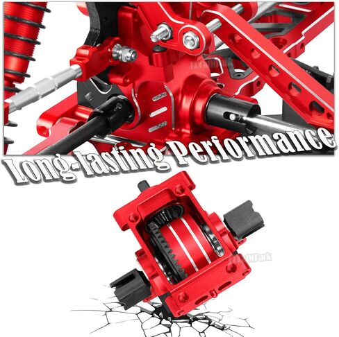 RC Aluminum Gearbox Case & 42T Differential w/15T Main Gear Upgrades Part for 1/8 Kraton/Outcast/Typhon/Notorious 6s BLX 1/7 Infraction/Felony/Mojave 6s BLX Limitless,Red in Saudi Arabia