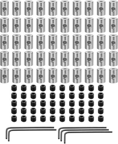 uxcell 50pcs Pin Backs Locking Pin Locking Pin Keepers Locking Clasp Locking Pin Keeper Backs Locking Pin Backs Copper Pin with 5pcs Wrench (6mmx5mm, Silver Tone) in Saudi Arabia