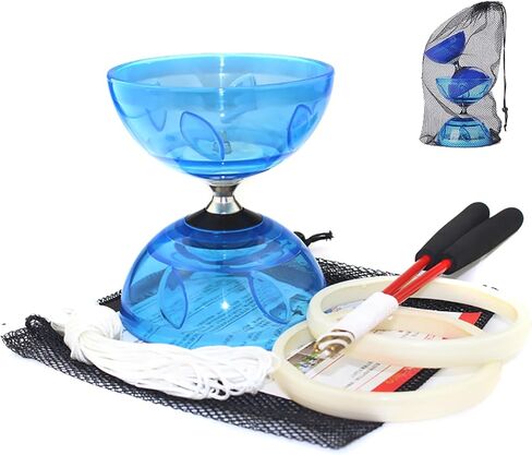HenMerry Mini Diabolo Chinese yoyo Set-Triple Bearing Diabolo Chinese Yoyo Juggling Toy with with Diablo Sticks, Diabolo String&Net Bag (Small Size - Purple) in Kuwait