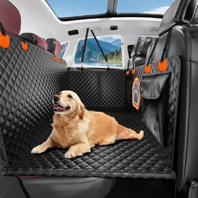 Back Seat Extender for Dogs-Large Space, Dog Car Seat Cover Hard Bottom Holds 400lbs, Sturdy Backseat Extender for Dogs,Dog Hammock Seat Back Seat Pet Protector