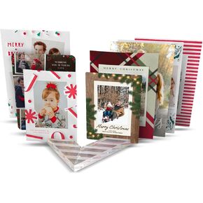 Christmas Card Display and Organizer for Table Shelf Desk Mantel | Holds up to 30 Cards | Holder for Greeting Cards Birthday Cards Photos Postcards & More! | Crystal Clear Solid Acrylic | A Unique