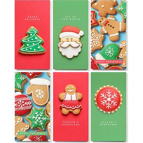 easykart labels 24 PCS Christmas Holiday Greeting Cards Money/Gift Card Holder for Cash, Checks, or Gift Cards with 24 White Envelopes