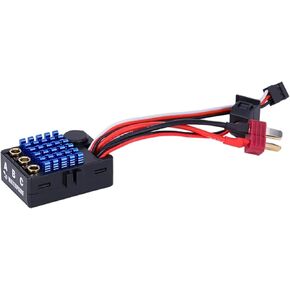 35A Sensorless HSP Brushless ESC 5V/2A BEC Waterproof Electric Speed Controller for 1/18 1/16 1/14 Drifting Short-Course Truck Wltoys HSP Upgrades Monster Truck (External)