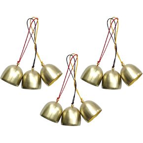 9pcs Vintage Jingle Bells Gold Craft Bells Sweet Sound Brass Bell 1.1" Tinkling Bells for Christmas Crafts, Tree/Garlands Decorations
