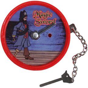 Magical Sword Tricks Stage Close Up Show Props Fun Mentalism Props Accessories Appear Vanishing Toys 5.5x5.5cm (Red)