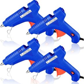 4 Pieces 100w Full Size Hot Glue Gun Heavy Duty Hot Glue Gun Kit Home Repair Glue Gun for DIY Crafts Projects (Blue)
