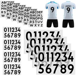 244 Pcs Iron on Numbers and Letters, 8 Inch and 3 Inch Heat Transfer Numbers with 2 Inch Iron on Letters, Jersey Numbers for Team Uniform T-Shirts for Football Soccer Baseball (Black) in Kuwait