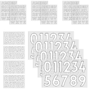 244 Pcs Iron on Numbers and Letters, 8 Inch and 3 Inch Heat Transfer Numbers with 2 Inch Iron on Letters, Jersey Numbers for Team Uniform T-Shirts for Football Soccer Baseball (Black)
