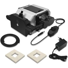 TOOPLAS Air Assist Pump Kit, Adjustable Airflow Air Assist Pump for Laser Cutter and Engraver, Reduce Burn Marks, Protect Laser Module Lens, Smooth Edge Clean Cuts, Remove Smoke and Dust, 26L/min