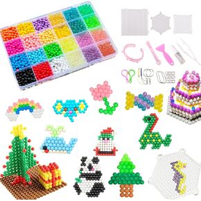 OINEEDU Fuse Beads Kit Masterful Non-Iron,3000 Beads, 5mm, 24 Vibrant Colors, Creative DIY Set for Teens and Adults,Inspiring Creativity for Teens and Adults, Ideal Gift for Crafting Enthusiasts