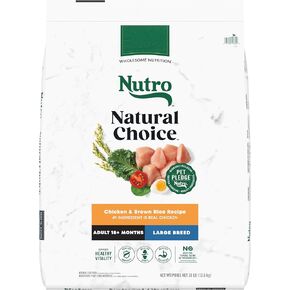 Nutro Natural Choice Adult Large Breed Dry Dog Food, Chicken and Brown Rice Recipe, 36 lb. Bag