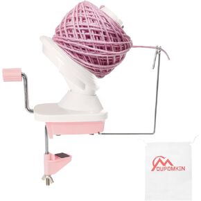 Yarn Winder Hand Operated Yarn Ball Winder Pink Yarn Cake Winder Yarn Winder for Crocheting Ball Winder with Dust-Proof Bag