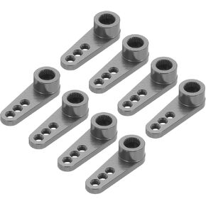 MECCANIXITY 8 Pcs Aluminum Servo Horn 25T Servo Horn Steering Short Arm 28mm Length Gold Suitable for DIY RC Car/Boat/Airplanes Boat Model Accessories