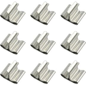 100 PCS Wooden Wick Clips, Wood Wick Holder Base, Wick Sustainer Tabs for Candle Making and Candle DIY, Silver, WK028