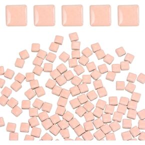 MECCANIXITY Mosaic Tiles for Crafts 0.44 LB Square Glazed, 0.4x0.4 Inch Teal Ceramic Mosaic Pieces Tile Bulk Supplies for DIY Picture,Handmade Jewelry Art Decoration Gifts