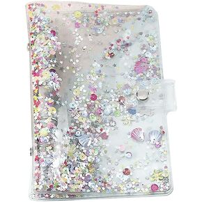 Replacement case a5 PVC Binder Loose- Leaf Notebook Cute Binder Saving Money Organizer Sequin Notebook Binder Cash envelopes for budgeting Binder Cover Protector Loose Leaf Plan