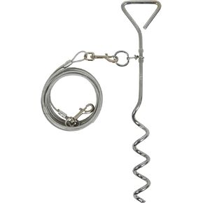 Cider Mills 8mm by 16-Inch Stake with 20-Feet of 920-Pound Cable