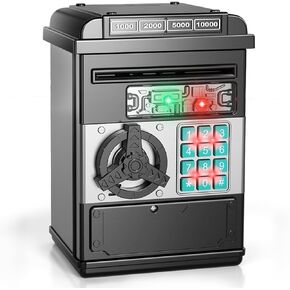 Bennol Kids Piggy Bank for Girls Boys, Electronic ATM Piggy Money Banks Cash Coin Toys for Kids 3 4 5 6 7 8 9 Years Old Birthday Gifts