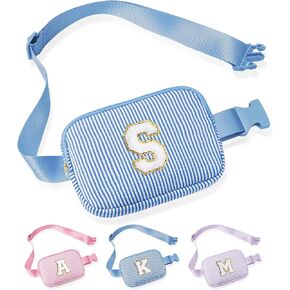 YOOLIFE Personalized Gifts for Girls Teens Kids - Fashion Mini Waist Packs with Adjustable Strap - Trendy Travel Fanny Pack Crossbody Bags with Initial Letter | Cute Teen Trendy Stuff Purple M
