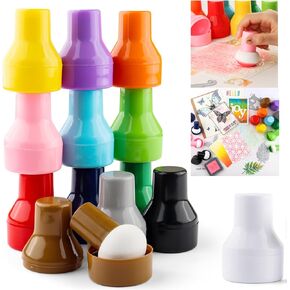 BAOFALI 13 Pcs/Set Ink Applicator with Storage Cases,Inking Sponge,13 Colors watercolors Paper PouncersTool for Direct ink Application on Intricate Die Cuts, Stencils