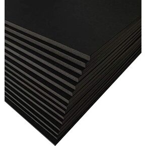15 Pack Foam Board | Black Foam Board 3/16 Inch Thick Black Core Mat | Backing Board for Presentations, Signboards, Arts, Display and Crafts with Double-Sided Sheet - 12x16 Inches