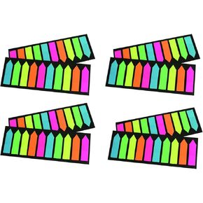 8Sets 1600PCS Colored Page Markers Sticky Index Tabs, Sticky Index Tabs, Arrow Flag Tabs Colored Sticky Notes Arrow Flag Note Tabs Self Adhesive Document Stickers