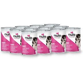 Nulo Freestyle All Breed Wet Canned Dog Food for Puppies, Premium All Natural Grain-Free, High Animal-Based Protein, Chicken, Salmon, & Lentils, 13 Ounce, 12 Cans