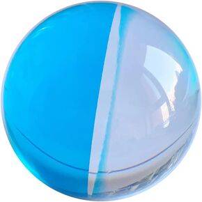 DSJUGGLING Transparent Colored Two-Tone 80mm Acrylic Contact Juggling Ball for Single Ball Tricks & Stage Performance - 2-Tone Acrylic Sphere in 3.14"