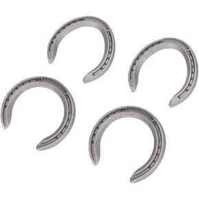 Horseshoes, 4pcs Aluminum Alloy Horse Shoes, Horse Riding Tool Horseshoe Kit for Horseshoe Palms for Indoor or Outdoor(No 4)