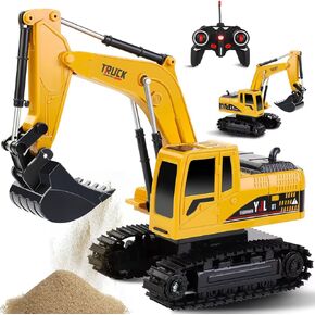 Remote Control Excavator Toys for Boys 2.4Ghz RC Excavator Toy Toddler Boy Toys RC Construction Toys Vehicle for Boys 3-5 4-7 8-12 Year Old Kids Kids Girls Toddler