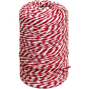 Cotton Twine String, 656 Feet Holiday Bakers Twine String Rope, Christmas Twine Cord for Gift Wrapping, Craft Making (Red Green, 2pcs)