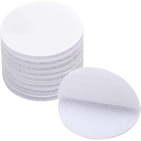 BRAVESHINE 12PCS Industrial-Strength Hook and Loop Fasteners - Double Sided Sticky Tapes - Anti Slip Rug Gripper Tapes Carpet Stickers for Home Office Use - Round Adhesive Wall Mounting Tape 1.5inch in Saudi Arabia