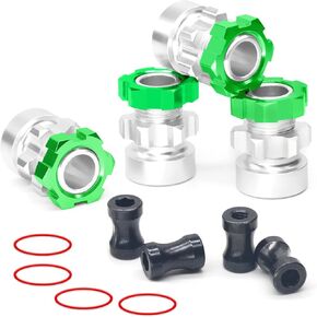 OGRC 12mm to 17mm Wheel Hex Adapter Aluminum Hub Extension Conversion Nuts for 1/10 RC Racing Tires (Black)