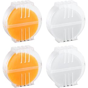 4pcs Beeswax Thread Conditioner, Thread Wax for Hand Sewing with Plastic Box Thread Conditioner Wax Beeswax for Embroidery Sewing Quilting Reinforcing Thread (Yellow & White)