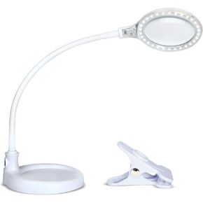Brightech LightView Pro Flex 2 in 1 Magnifying Desk Lamp, 2.25x Light Magnifier, Adjustable Magnifying Glass with Light for Crafts, Reading, Close Work in Kuwait