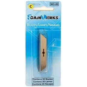 Logan Graphics FoamWerks Replacement Blades C 20 Pk-Fits the Straight Cutter, Straight/Bevel Cutter, Rabbet Cutter, and V-Groove Cutter