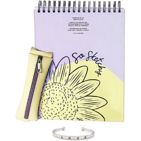 Life is a Doodle Sketch Pad Art Set - Premium 9x12 Sketchpad/Art Journal, Pouch for Art Supplies, & Cute Cuff - Sketch Book for Kids, Teens, Adults