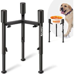 Elevated Dog Bowl Stand Fits 6.6-11" Wide Bowls, 2-in-1 Raised Dog Bowl 5 Height Adjustments Dog Bowl Holder for Large Extra Large Dogs(Round Tray) in Kuwait