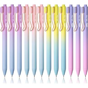 Mr. Pen- Retractable Gel Pens, 12 Pack, Black Ink Gel Pens Fine Point 0.5mm, Gradient Barrel, Fast Dry, Retractable Pens, Gel Ink Pens, Aesthetic Pens for Journaling Fine Tip Pens