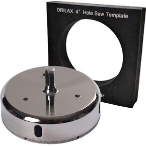 Drilax 4 1/4 inch Diamond Hole Saw Drill Bit Quartz Ceramic Porcelain Tile Granite Floor Toilet Cutout Plaster Ceiling Recessed Light Holes 4.25 in